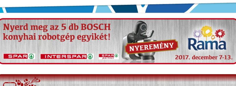 Játssz és nyerj Bosch robotgépet a Rama-val!