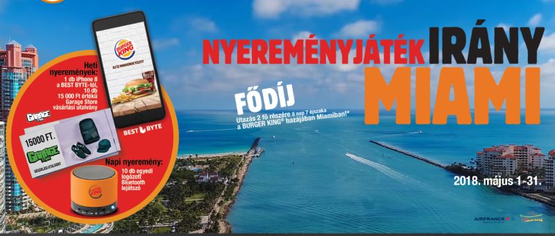 Burger King nyereményjáték - Irány Miami