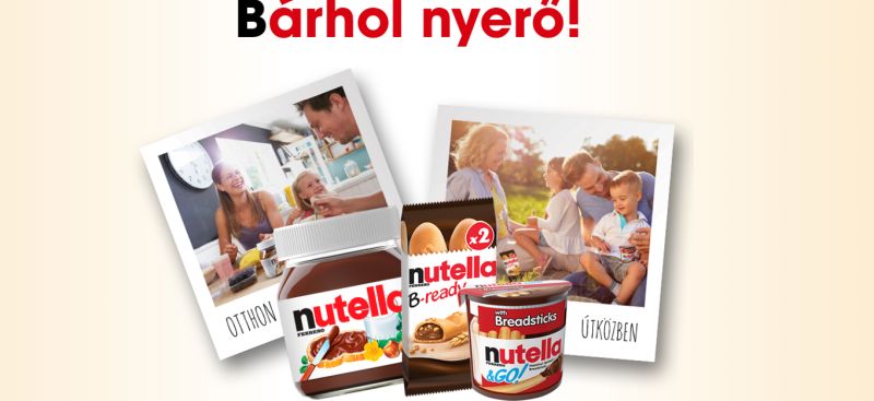 Nutella nyereményjáték - itt a Bárhol nyerő játék: játssz és nyerj!