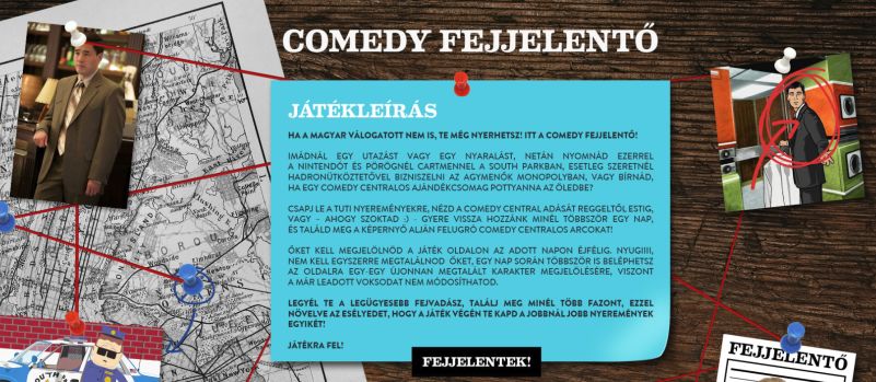 Comedy Fejjelentő - játssz és nyerj értékes utazást.
