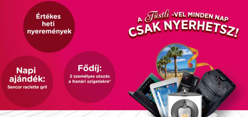 Füstli nyereményjáték - nyerj Kanári szigeteki utazást.