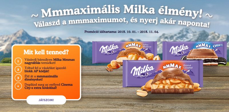 Milka nyereményjáték 2018 - nyerj utazást! A játék november 4-ig tart