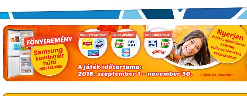 Unilever nyereményjáték - nyerj hűtőszekrényt! A játék november 30-ig tart