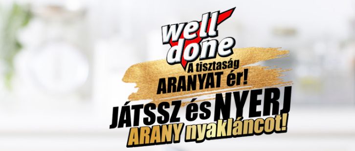 Well done nyereményjáték - nyerj arany nyakláncot!