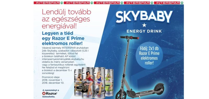 Insterspar nyereményjáték - Skybaby: a játék december 11-ig tart!
