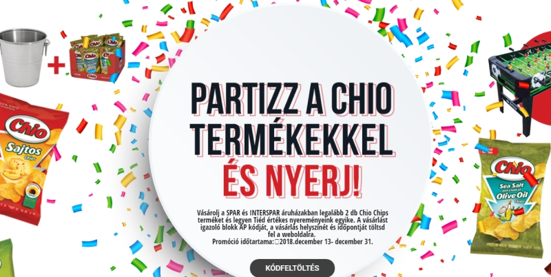 SPAR - Chio nyereményjáték: játssz és nyerj értékes nyereményeket!