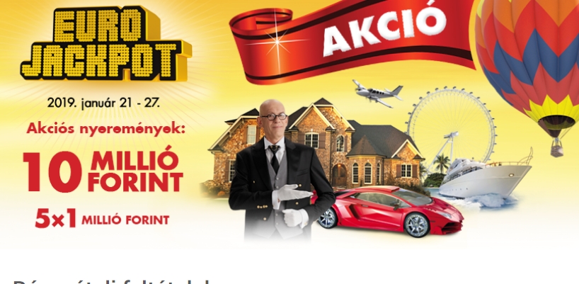 Eurojackpot extra játék - nyerj egymilliót: a játék január 27-ig tart