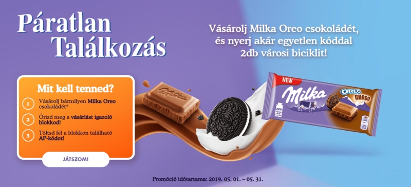 Milka Oreo nyereményjáték - vidd el a kerékpárt! A játék május 31-ig tart!